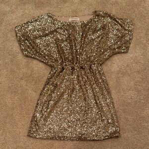 Sparkling Gold Women’s Sequin Dress - size S
